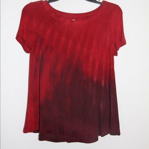 American Eagle red tie dye shirt.